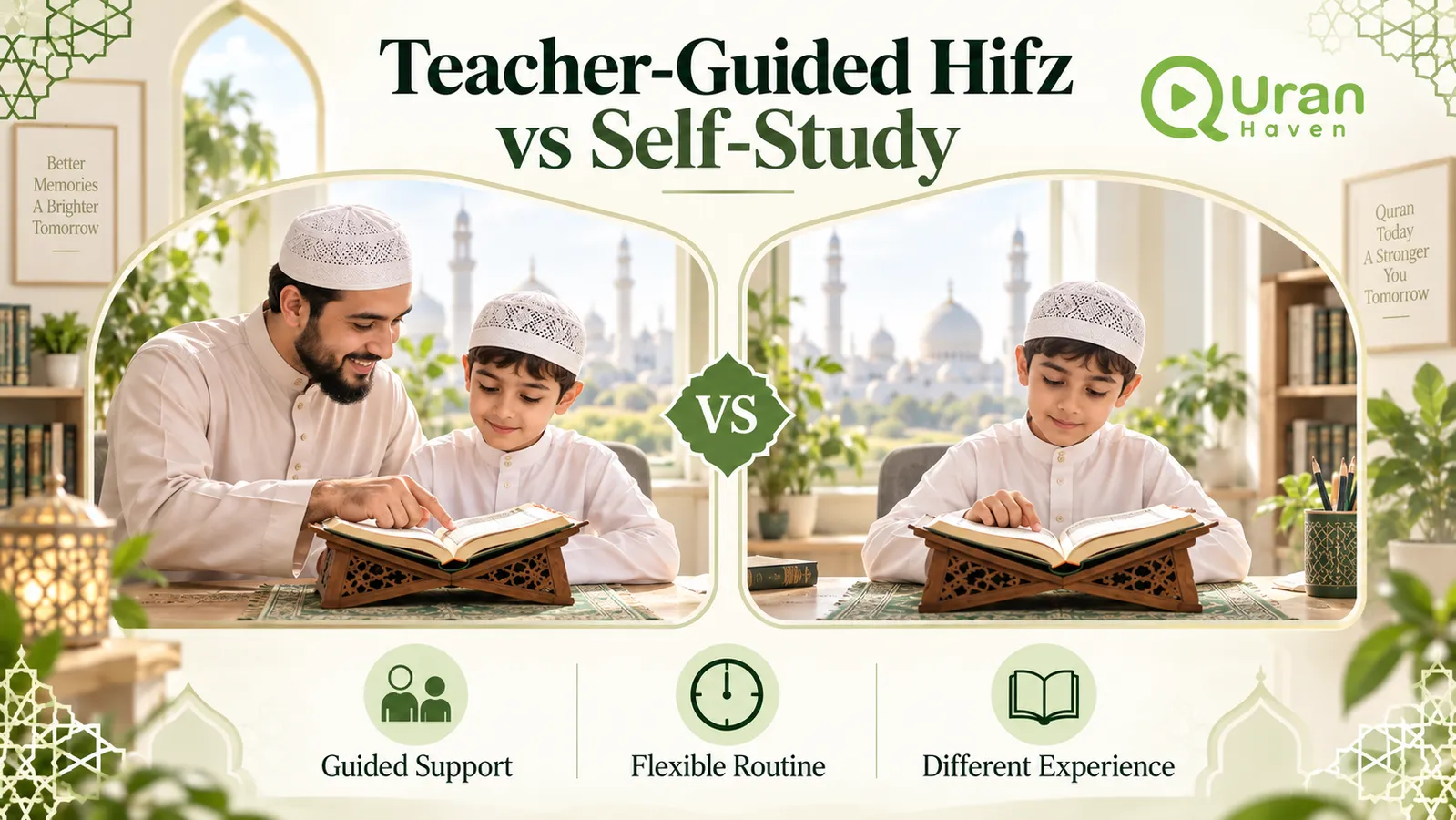 Teacher-guided Quran memorization compared with independent Hifz practice