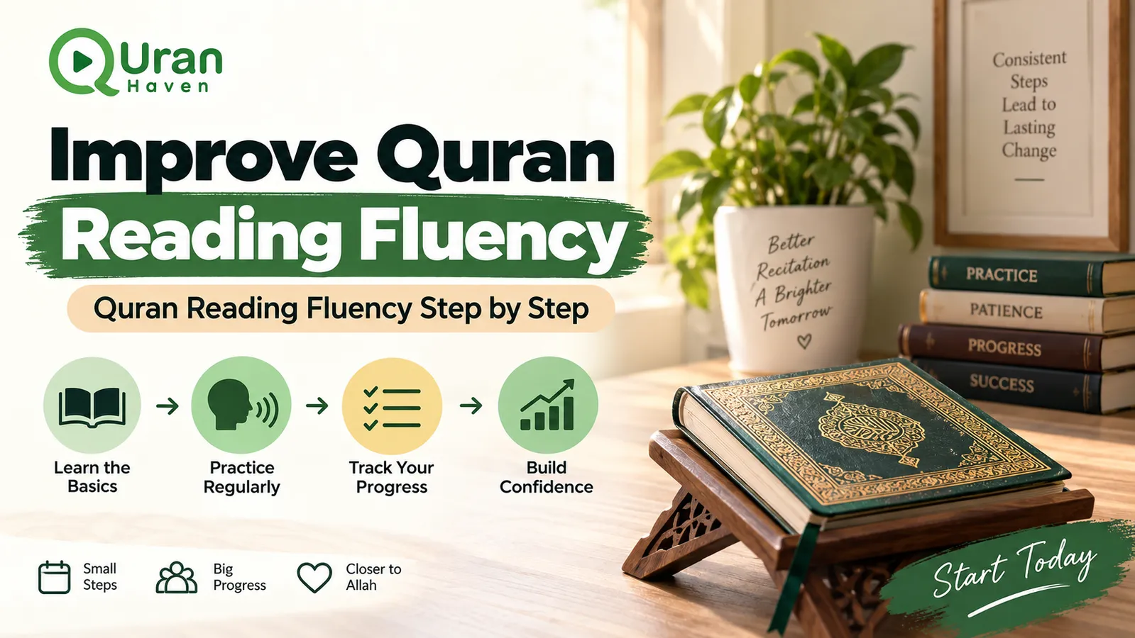 Step-by-step Quran reading fluency practice for accurate and confident recitation