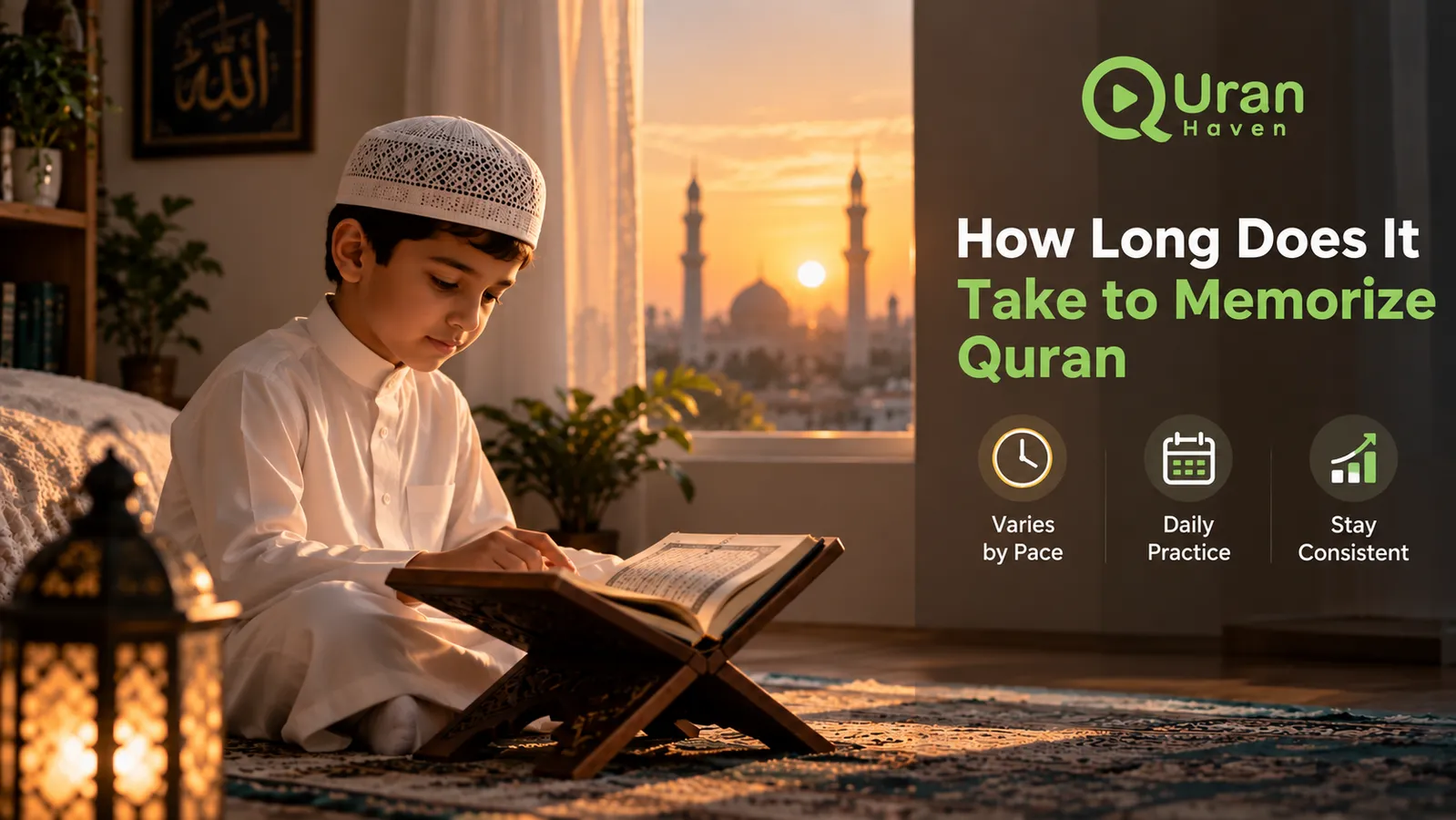 Student planning how long it may take to memorize the Quran with a structured Hifz schedule